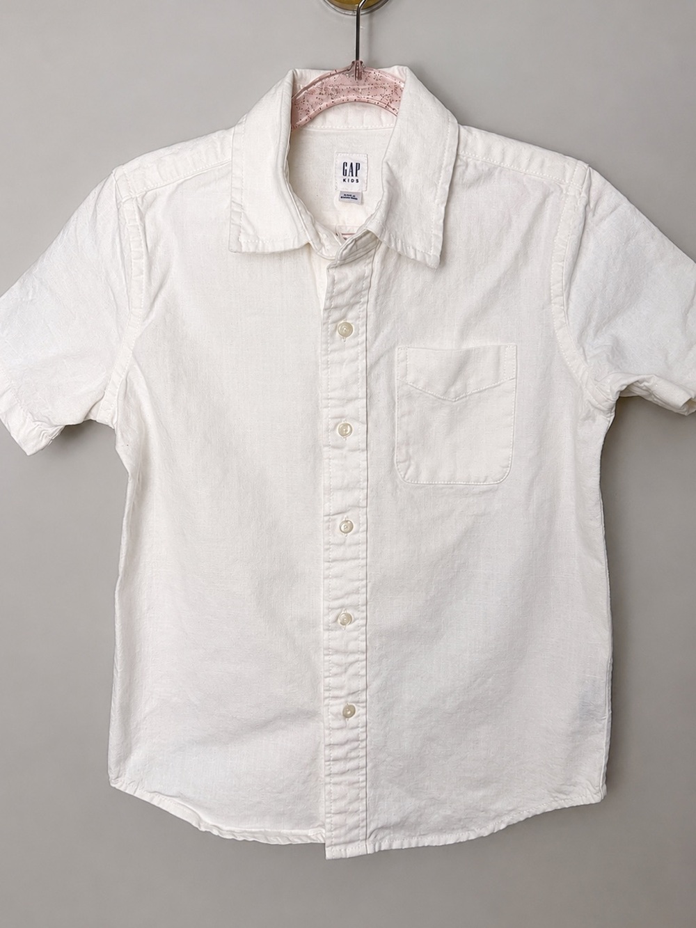 NWOT: Gap Kids Boy’s Organic White Poplin Everyday Shirt | Size: S(6-7)